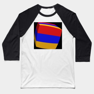 Armenia Flag cubed. Baseball T-Shirt